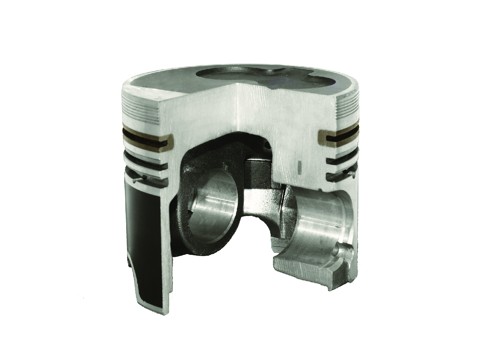 Çelik Segman Taşıyıcılı (Alfinli) Mukavemet Plakalı Eloksal Taşıyıcılı Dizel Piston