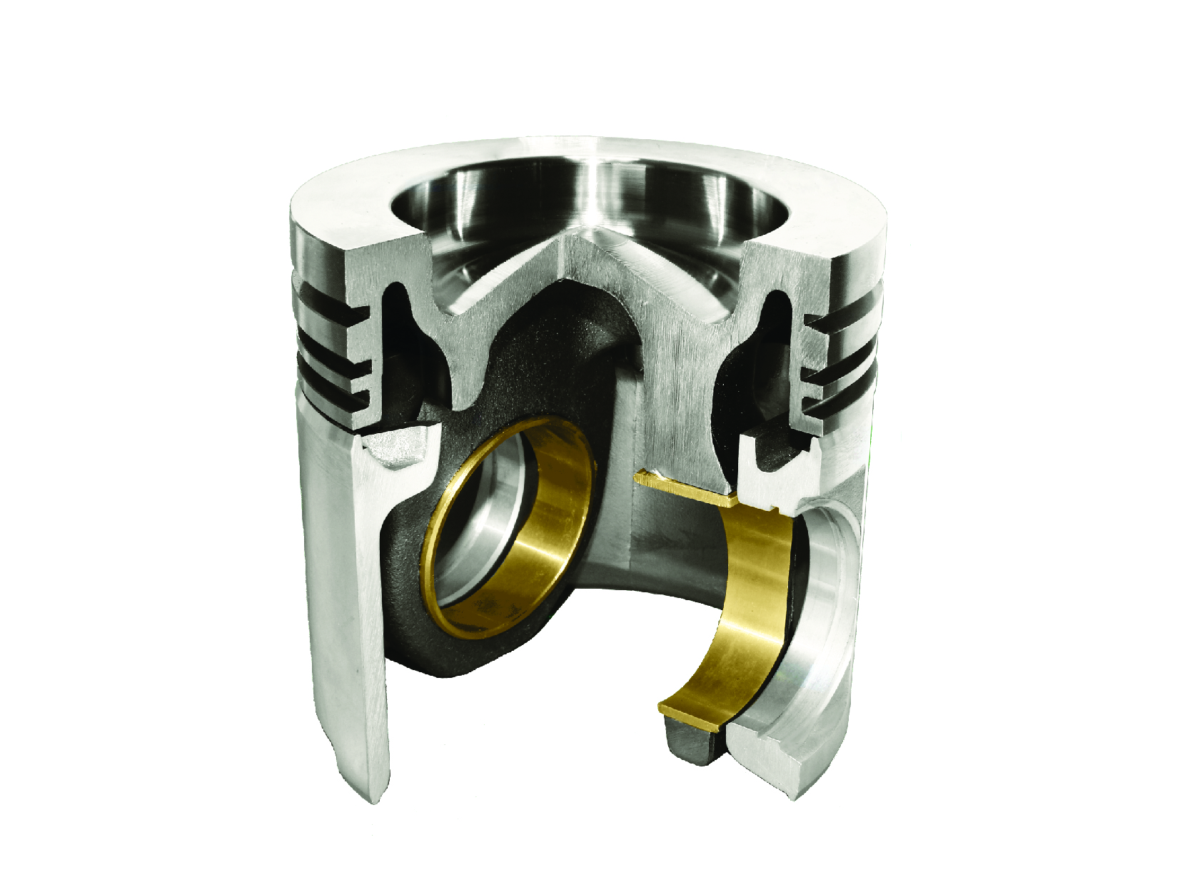İki Parçalı (Üst Bölge Dövme Çelik & Aluminyum Etek)  Burçlu Dizel Piston